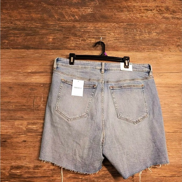 Forever 21 Light Blue Distressed Jean Shorts - Picture 2 of 9